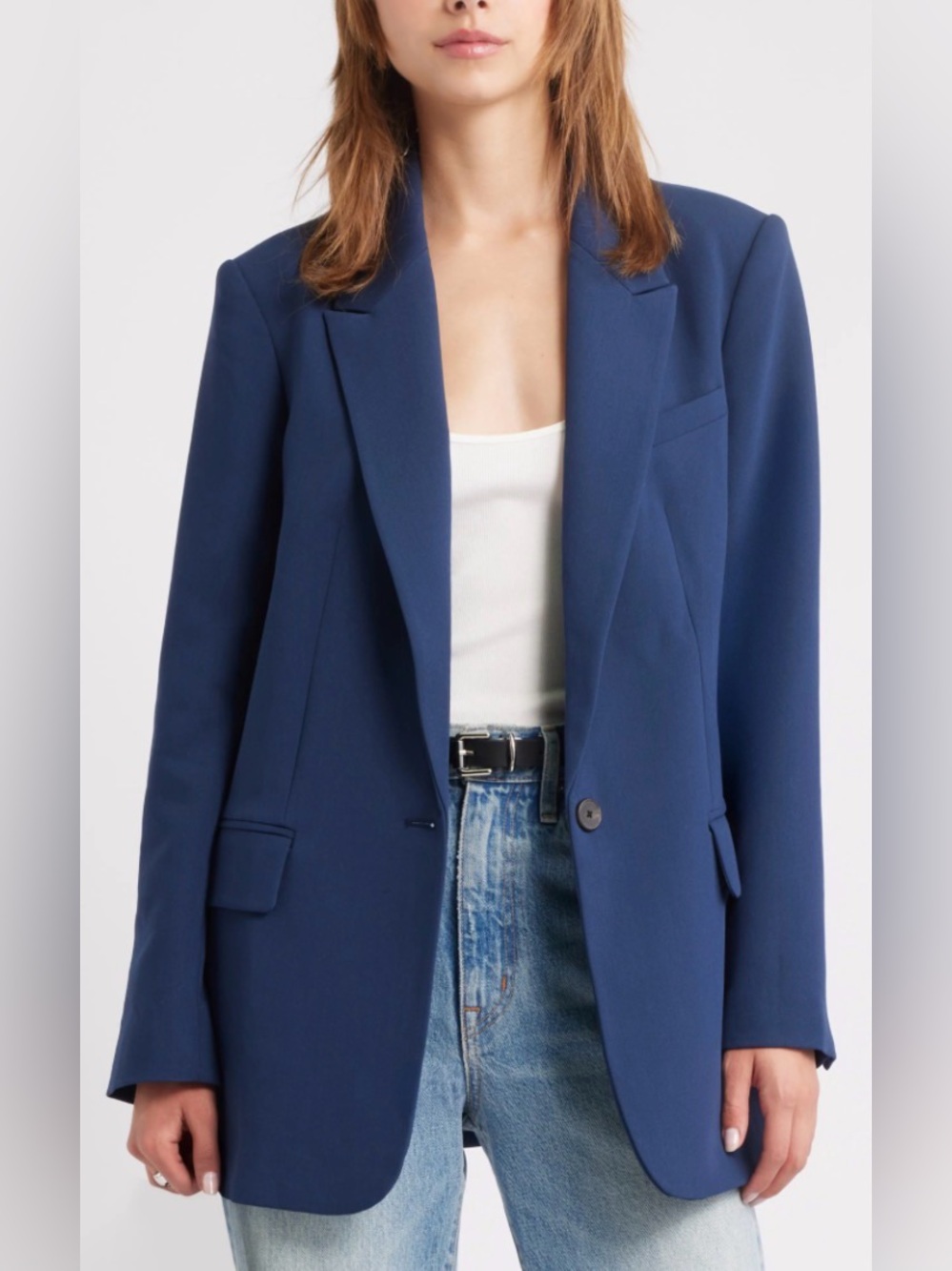 Zadig & Voltaire Deep Blue Single-Button Blazer